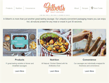 Tablet Screenshot of gilbertssausages.com